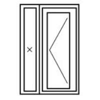 Jednodílné vchodové dveře s bočním dílem